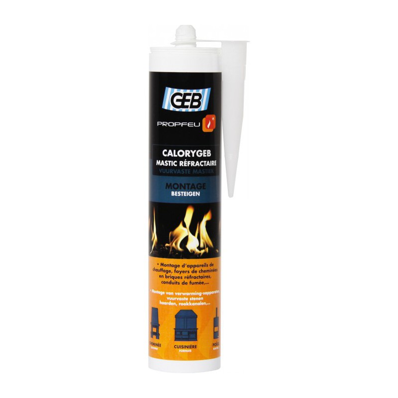 Geb - CALORYGEB mastic refraCaloryGeb - Mastic réfractaire pour cheminée - 310 ml - GEB - Autres Mastics - BR-610313