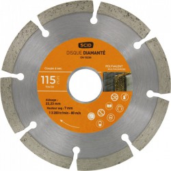 Disque diamant - Couronne segmentée - 115 mm - SCID - Disque - BR-704138