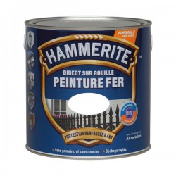 Peinture Fer brillant - Direct sur rouille - 2.5 L - Blanc - HAMMERITE - Peintures - DE-813980