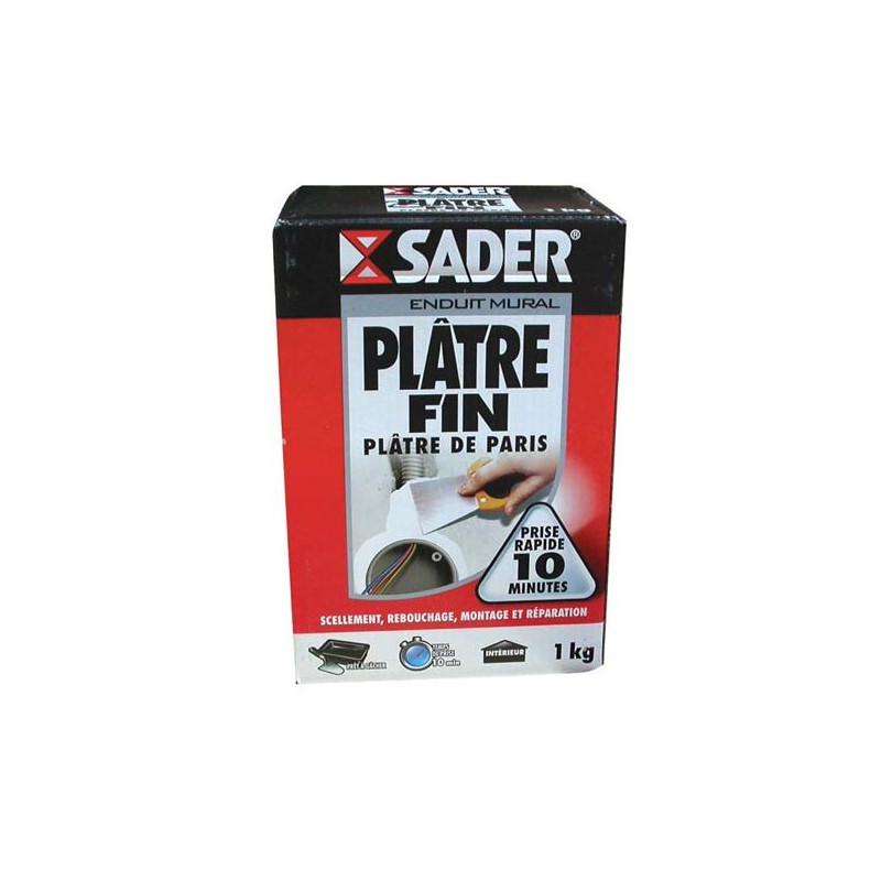 Plâtre fin en sac 1 Kg - SADER - Ciment et Plâtre - DE-138669