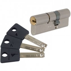 Cylindre 2 entrées 7 x 7 Varié Nickelé - Mul-T-Lock - 40 mm / 40 mm - Cylindres - SI-710617