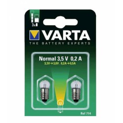 Lot de 2 ampoules pour lampe de poche Argon à  vis 714 - 3.5 V - 0.2 A de VARTA - Accueil - DE-495374