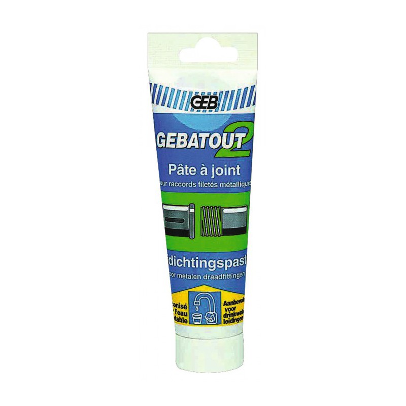 Pate à  joint - Etanchéite eau potable raccord métal Geb - Tube 125 ml - Mastic sanitaire - BR-751287