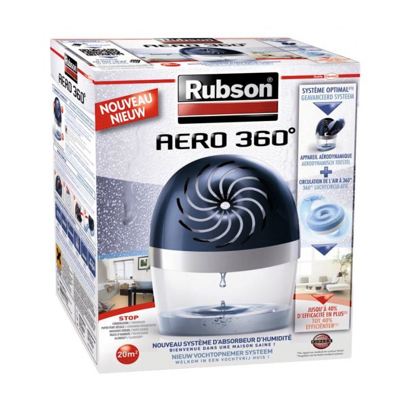 Absorbeur PowerTab Aero 360 Stop - 20 mÂ² - RUBSON - Humidité / moisissures - BR-800393