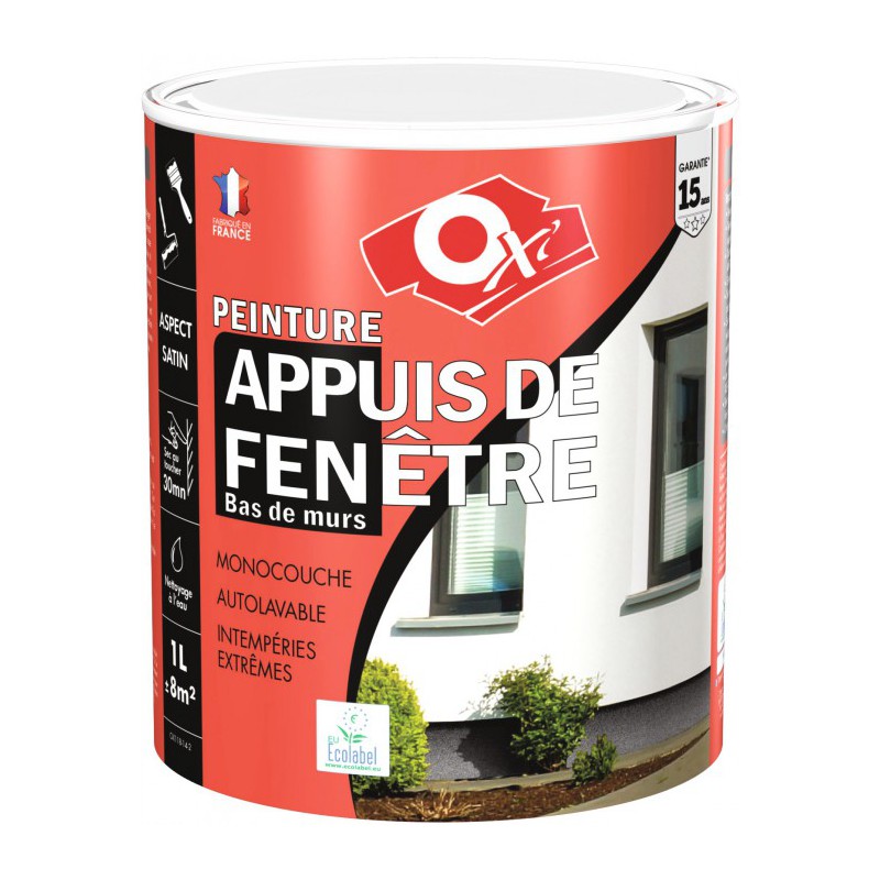 Peinture appuis de fenêtre - 2.5 L - Ton pierre - OXI - Peintures - BR-415475