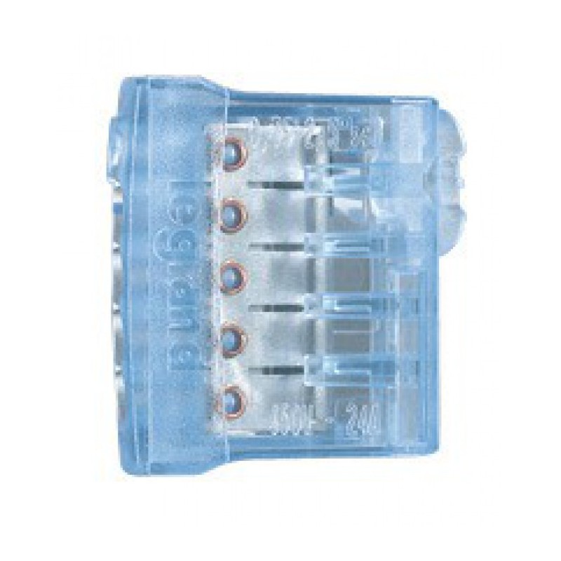 Borne de connexion sans vis Nylbloc - 5 fils - 24 A - Lot de 9 - LEGRAND - Bornes et barettes de connexion - BR-070524