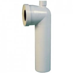 Pipe longue ⌀ 100, à  prise d'air - à¸ 100 x 350 mm - Raccordement WC - SI-902110