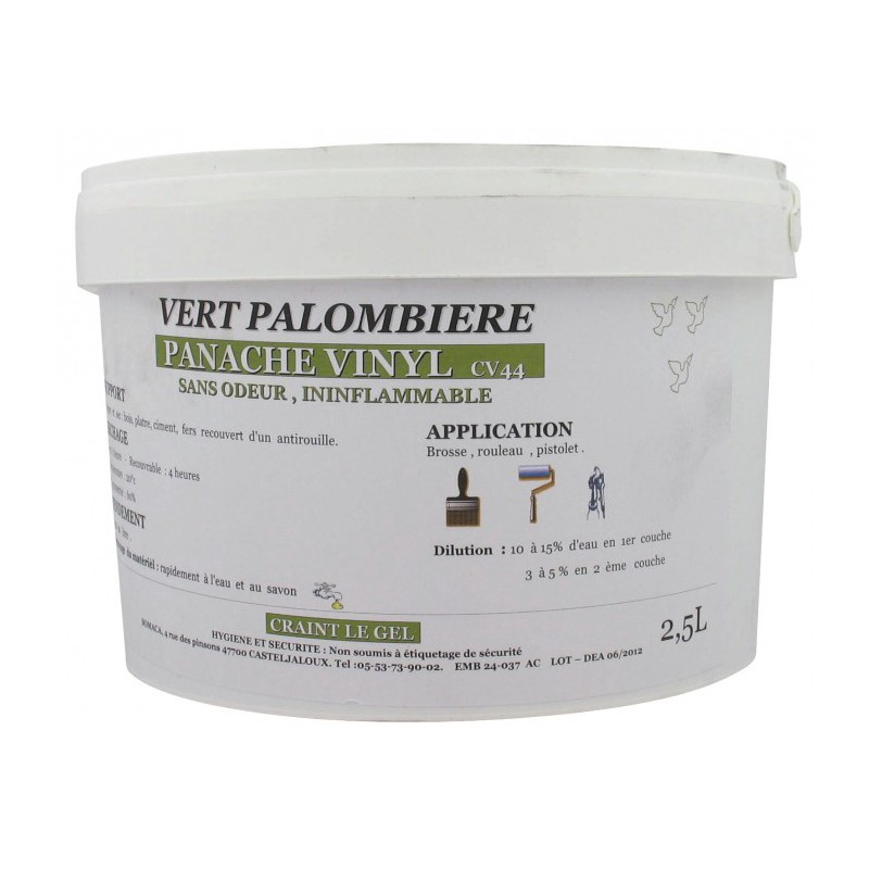 Peinture verte Palombière - 2.5 L - Peintures - BR-101563