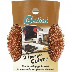 Eponge cuivre modèle EL2C - Lot de 2 - GERLON - Éponge - BR-215413