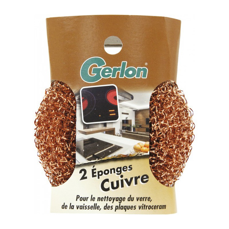 Eponge cuivre modèle EL2C - Lot de 2 - GERLON - Éponge - BR-215413