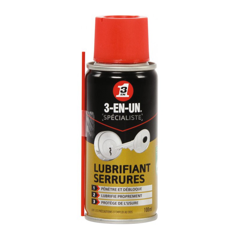 Lubrifiant serrure - 100 ml - 3-EN-UN spécialiste - Solvant / Graisse - BR-163122