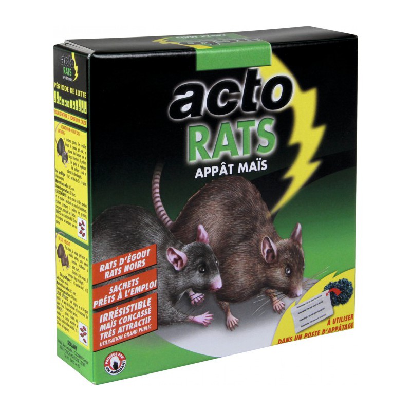 Raticide - Appât Maïs - 140 Grs - ACTO - Rongeurs - BR-676985