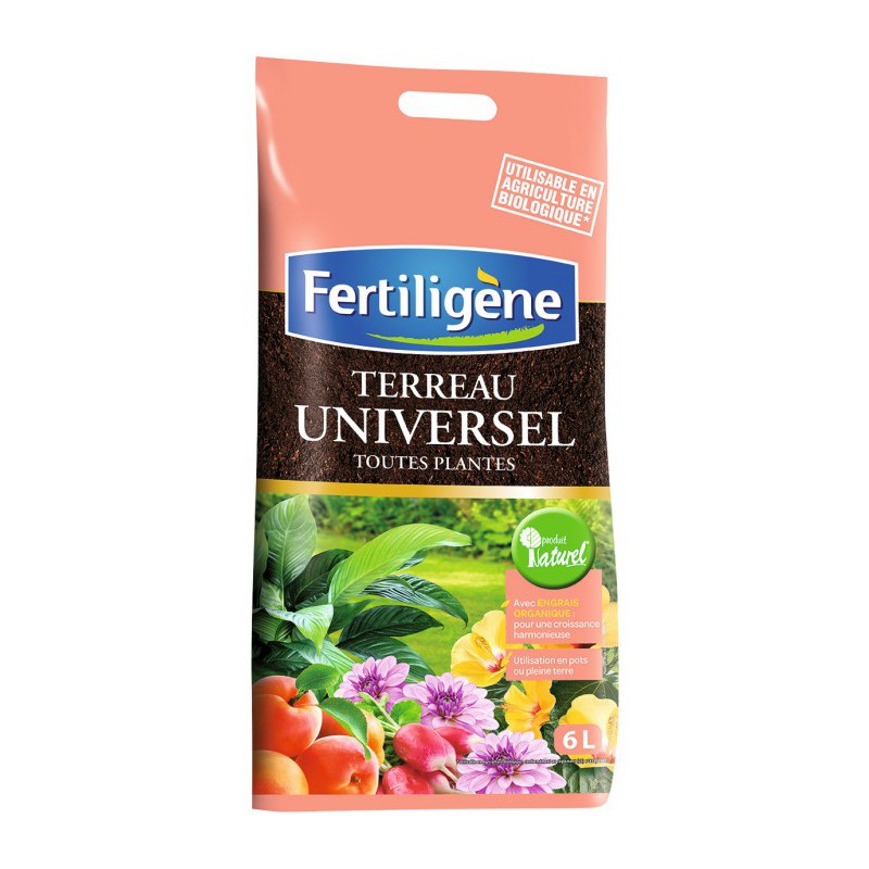 Terreau universel - 6 L - FERTILIGENE - Agriculture biologique - BR-900422