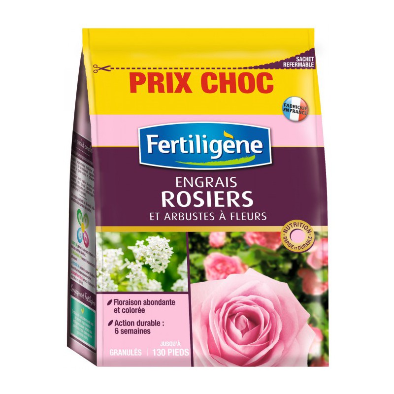 Engrais rosiers et arbustes à  fleurs - 2 Kgs - FERTILIGENE - Engrais et activateur - BR-133530