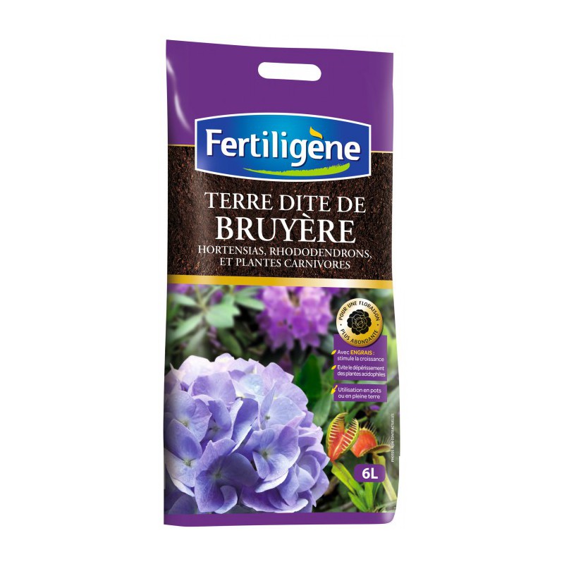 Terre dite de Bruyère - 6 L - FERTILIGENE - Terreau - BR-131512