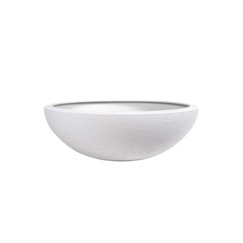 Vasque en résine plastique - 14.9 L - Blanc cérusé - EDA - Pots ronds - BR-921368