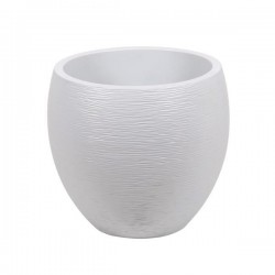 Pot en plastique - EGG Graphit - 46 L - Blanc cérusé - EDA - Pots ronds - BR-921370