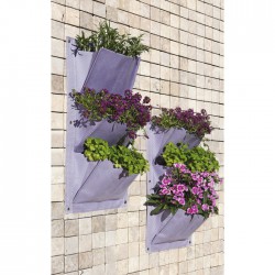 Jardin vertical - 3 poches - Lilas - Lot de 2 - CATRAL - Jardinières et suspensions - BR-412443