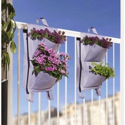 Jardin vertical - 4 poches - Lilas - Lot de 2 - CATRAL - Jardinières et suspensions - BR-412440