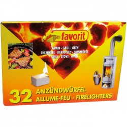 Allume feu barbecue et cheminée - Lot de 32- FAVORIT - Allume-feux - BR-203439