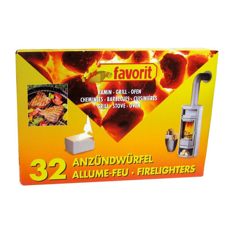 Allume feu barbecue et cheminée - Lot de 32- FAVORIT - Allume-feux - BR-203439