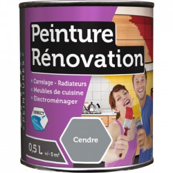 Peinture multi-surfaces - Rénovation - 0.5 L - Cendre - BATIR - Peintures - BR-980164