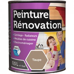 Peinture multi-surfaces - Rénovation - 0.5 L - Taupe - BATIR - Peintures - BR-980168