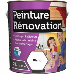 Peinture multi-surfaces - Rénovation - 2 L - Blanc - BATIR - Peintures - BR-980156