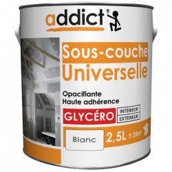 Sous-couche universelle - Opacifiante - Glycéro - Blanc - 2.5 L - ADDICT - Peintures - BR-752489