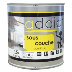 Sous-couche acrylique - Blanc - 0.5 L - ADDICT - Peintures - BR-750477