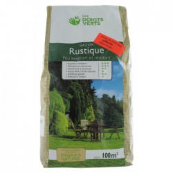 Gazon rustique - 3 Kg - 100 mÂ² - LES DOIGTS VERTS - Gazon et pelouse - BR-817732