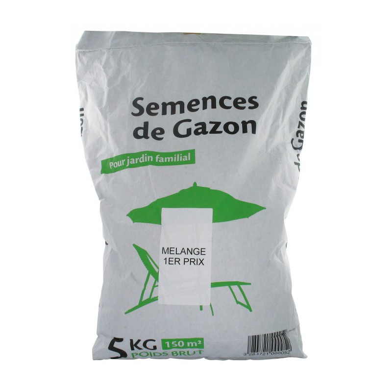 Gazon universel- 5 Kgs - 150 mÂ² - Gazon et pelouse - BR-057132