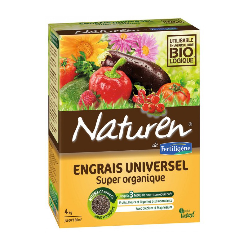 Engrais universel - Super organique - 4 Kgs - NATUREN - Agriculture biologique - BR-130503