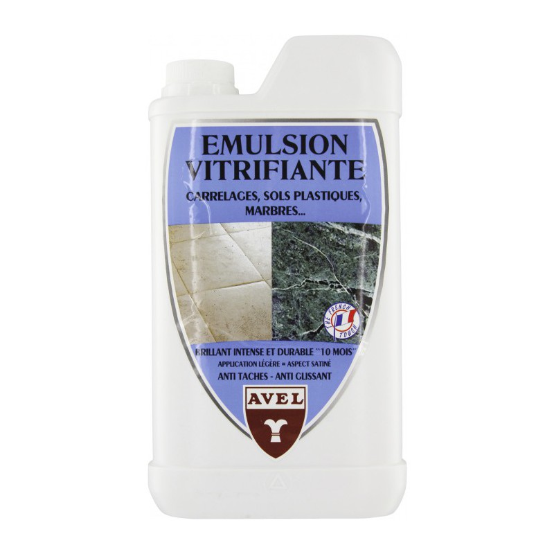 Émulsion vitrifiante pour carrelages, sols plastiques, marbres - 1 L - AVEL - Entretien des sols - BR-219185