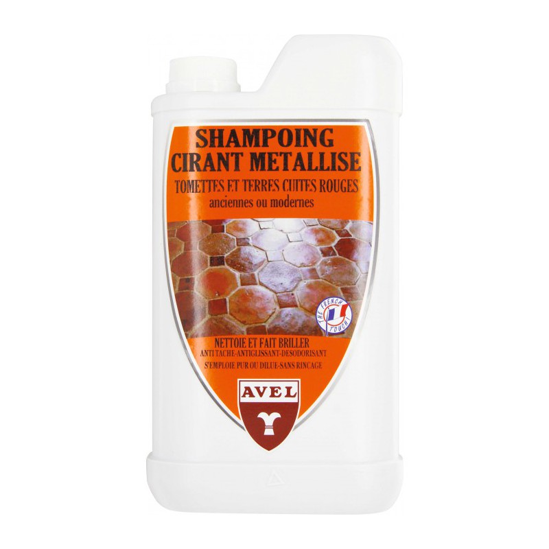 Shampoing cirant métallisé- Tomettes et terres cuites rouges - 1 L - AVEL - Entretien des sols - BR-219274