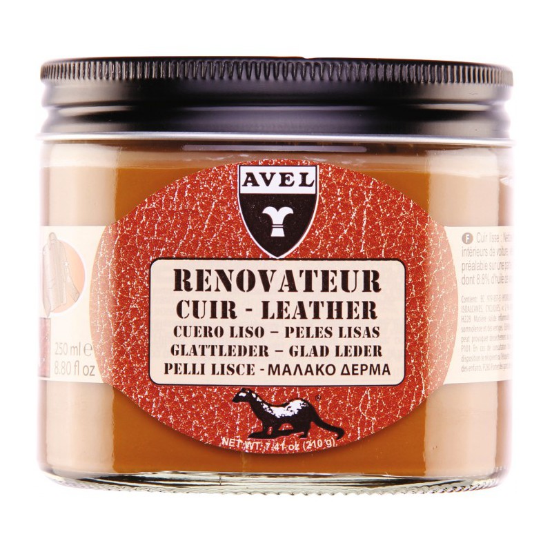 Baume rénovateur pour le cuir - Fauve - 250 ml - AVEL - Entretien du cuir - DE-528877