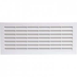 Grille d'aération horizontale avec moustiquaire - 338 x 132 mm - Blanc - GIRPI - Grille de ventilation - SI-510120