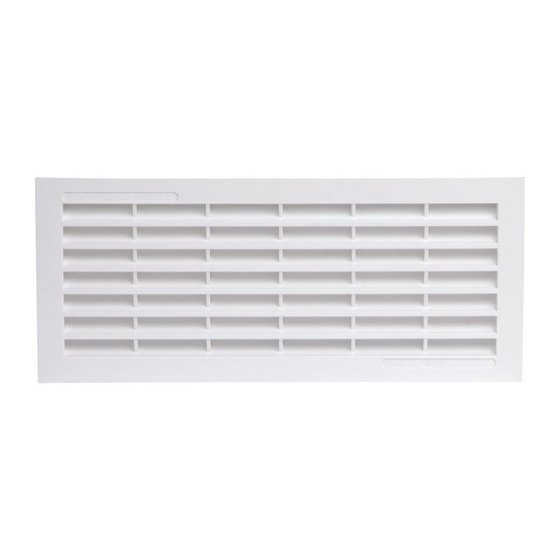 Grille d'aération horizontale avec moustiquaire - 338 x 132 mm - Blanc - GIRPI - Grille de ventilation - SI-510120