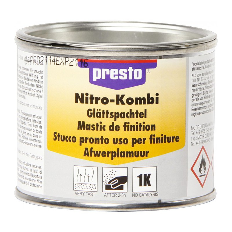 Mastic de finition nitro-cellulosique - 250 Grs - PRESTO - Autres Mastics - BR-500555