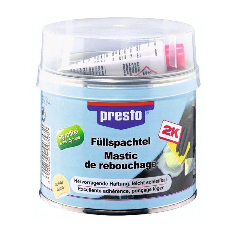 Mastic de rebouchage polyester - 1000 Grs - PRESTO - Autres Mastics - BR-505162