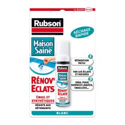 Rénov'Eclats - Répare petits éclats - Séchage rapide - 10 ml - RUBSON - Mastic sanitaire - DE-380584