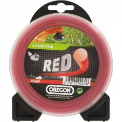 Fil rond pour débrousailleuse - Nylon - RED - 3 mm x 9 M - OREGON - Accessoires débroussailleuses - BR-350153