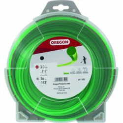 Fil rond pour débrousailleuse - Nylon - VERT - 3 mm x 56 M - OREGON - Accessoires débroussailleuses - BR-537504