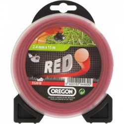 Fil rond pour débrousailleuse - Nylon - RED - 2.4 mm x 15 M - OREGON - Accessoires débroussailleuses - BR-350154