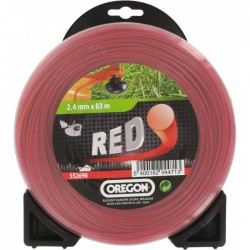 Fil rond pour débrousailleuse - Nylon - RED - 2.4 mm x 83 M - OREGON - Accessoires débroussailleuses - BR-350158