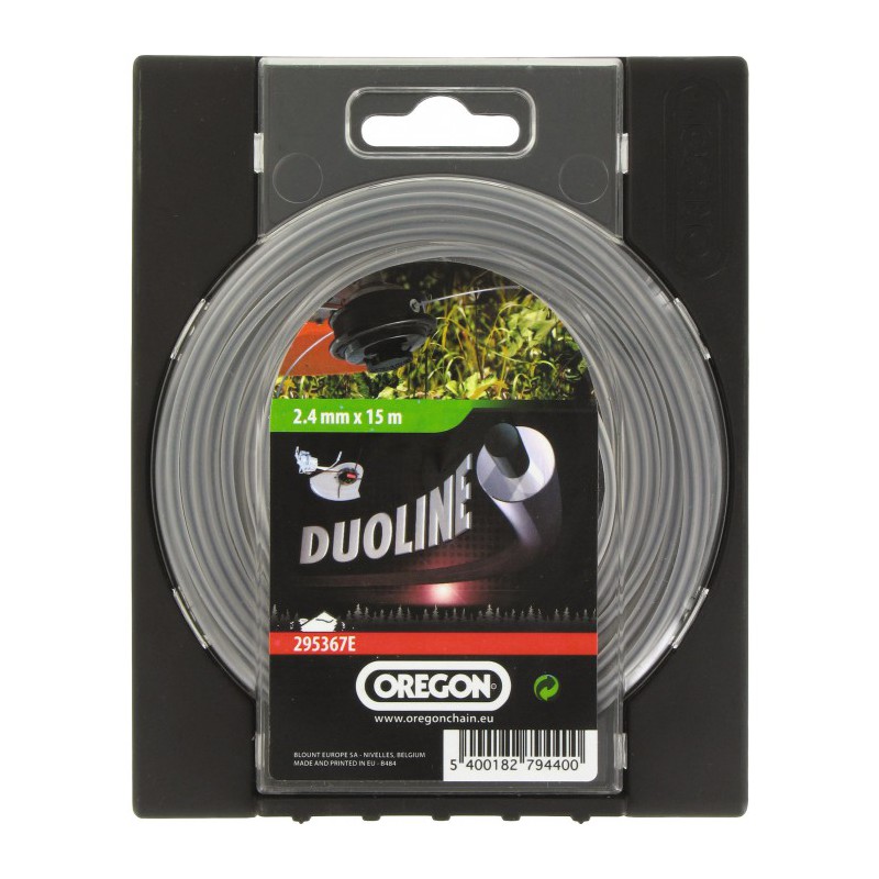 Fil rond pour débrousailleuse - Duoline - 2.4 mm x 15 M - OREGON - Accessoires débroussailleuses - BR-436456