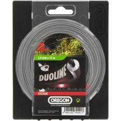 Fil rond pour débrousailleuse - Duoline - 3 mm x 15 M - OREGON - Accessoires débroussailleuses - BR-436457