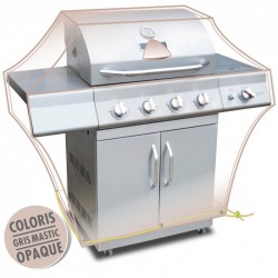 Housse de protection - Barbecue - Gris mastic - MOREL - Protection mobilier jardin - BR-960350