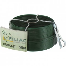 Bobinot de lien Ligaplastpour grillage - Vert - 50 M x 2.5 mm - FILIAC - Fils d'attache grillage - BR-154628