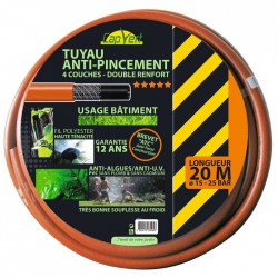 Tuyau anti-pincement - 4 couches - Double renfort - 20 M x 15 mm - CAP VERT - Tuyaux d'arrosage - BR-508595